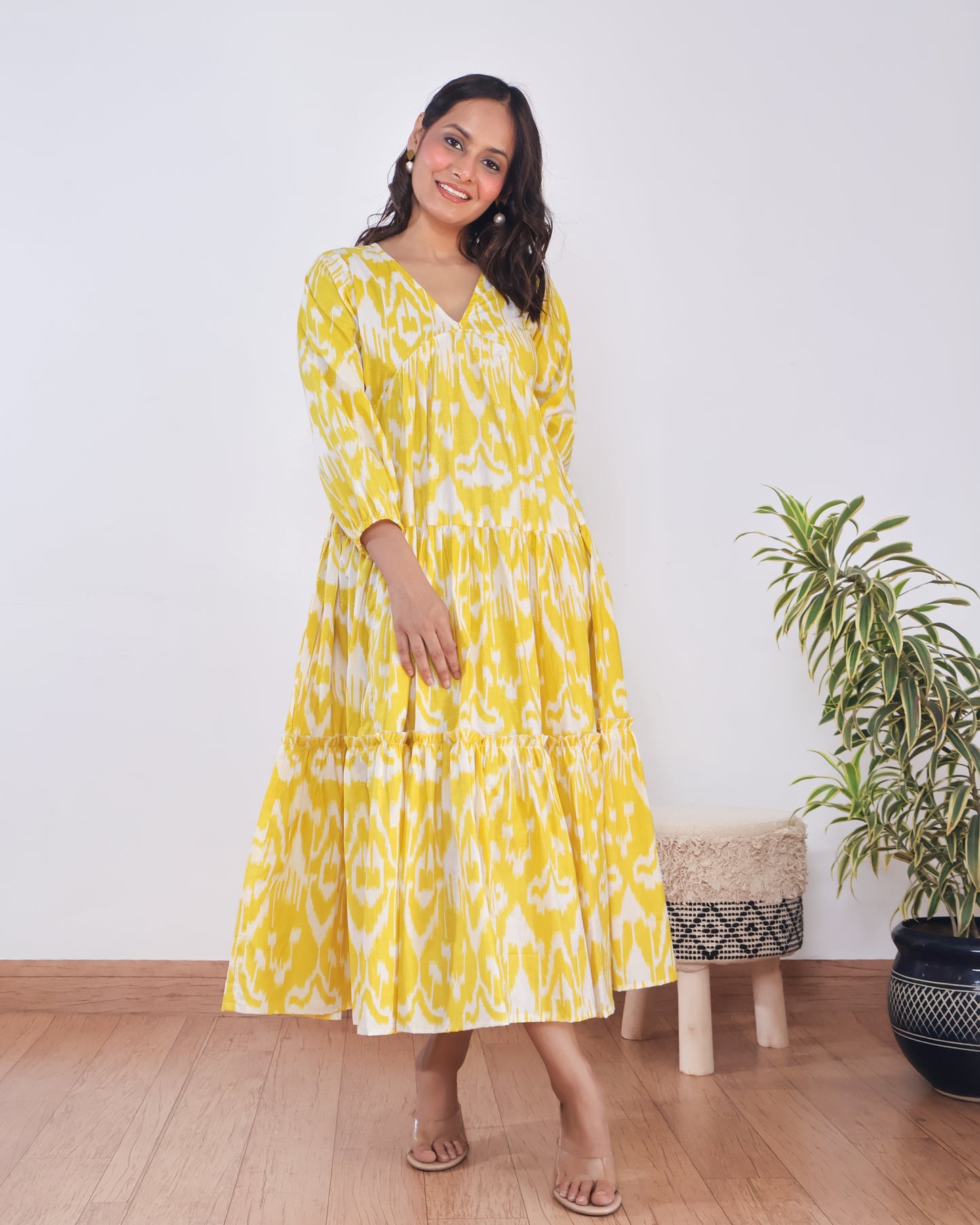 Lemonade Dream Ikat Maxi Dress