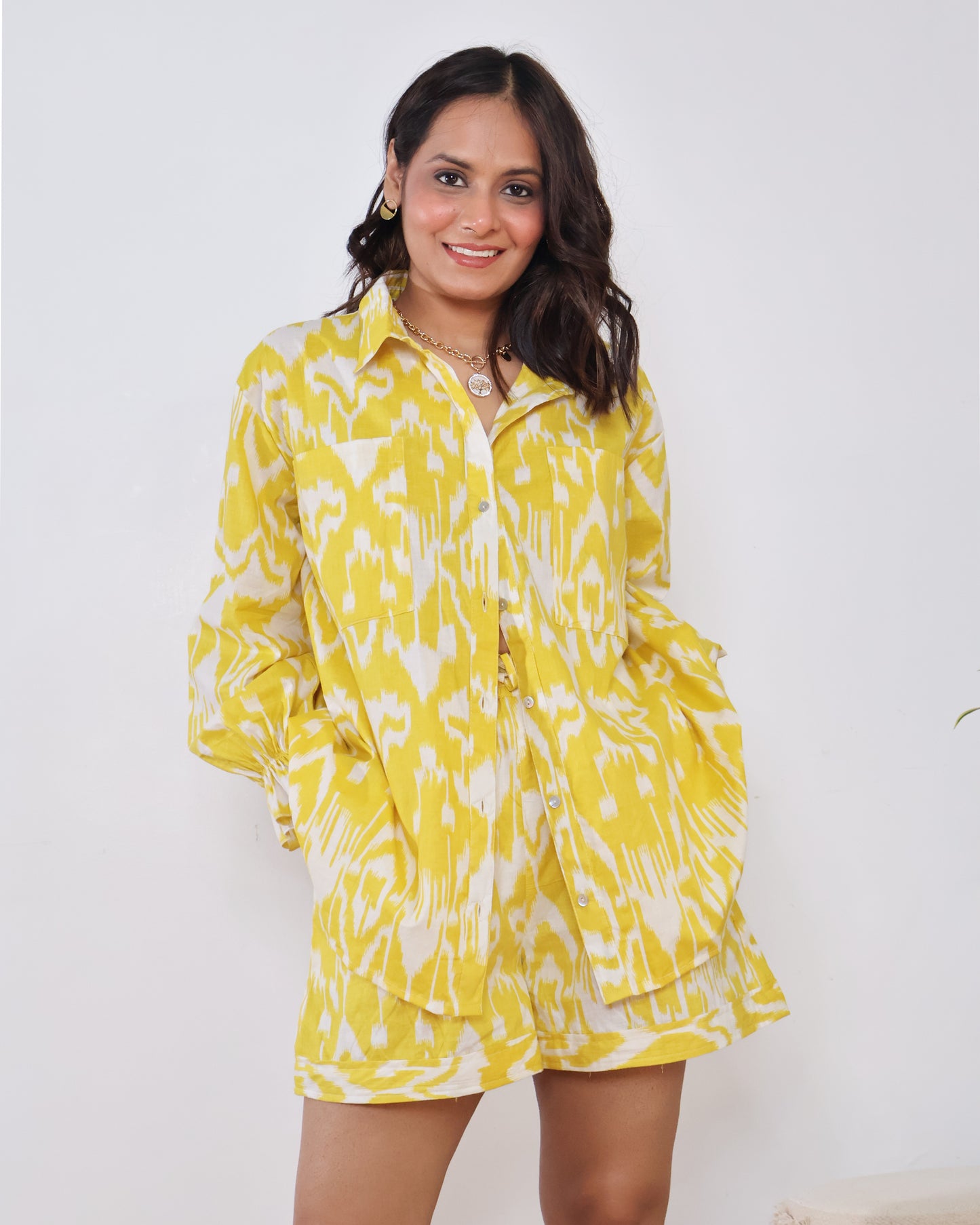 Lemonade Dream Ikat Cotton Co-ord set