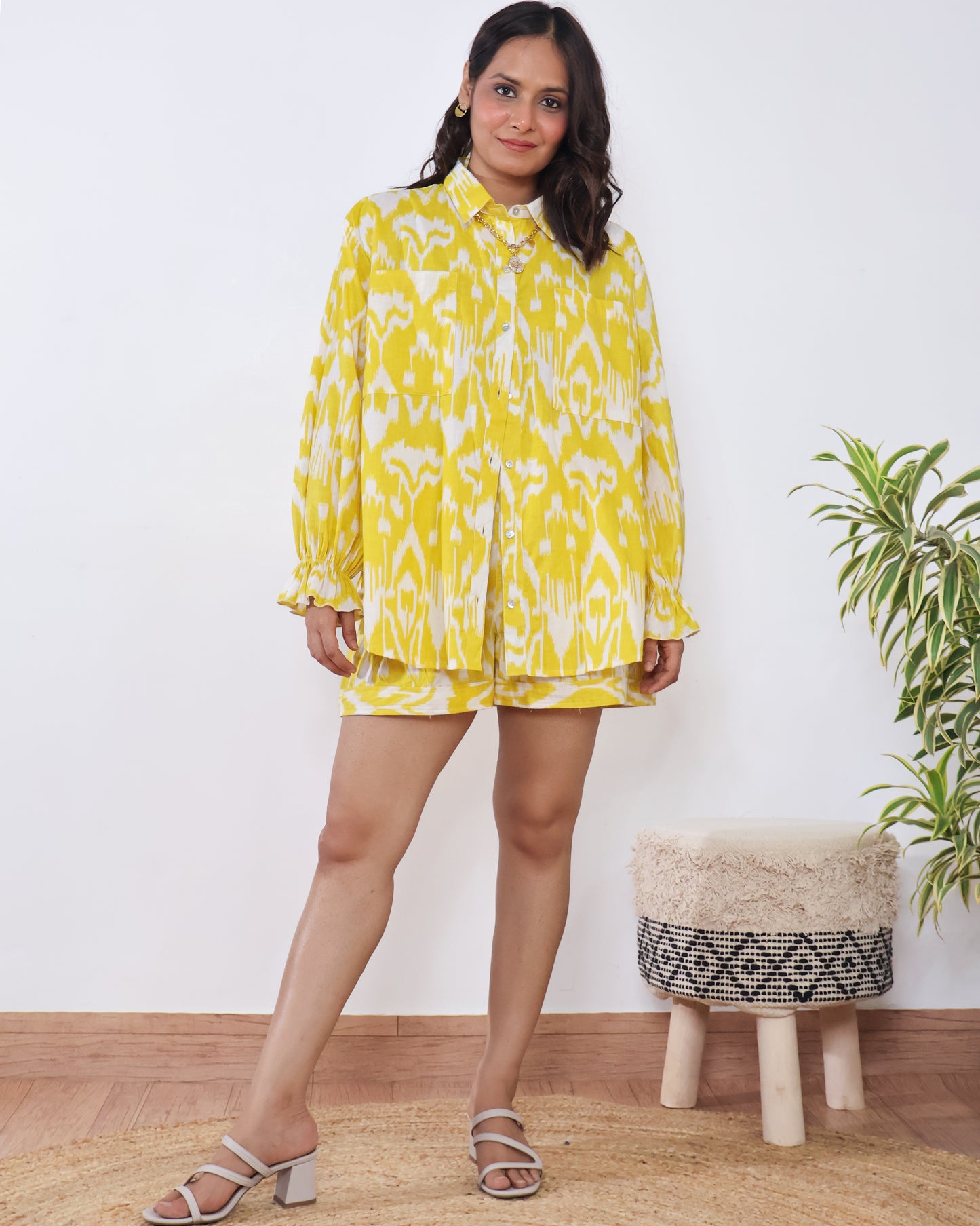 Lemonade Dream Ikat Cotton Co-ord set