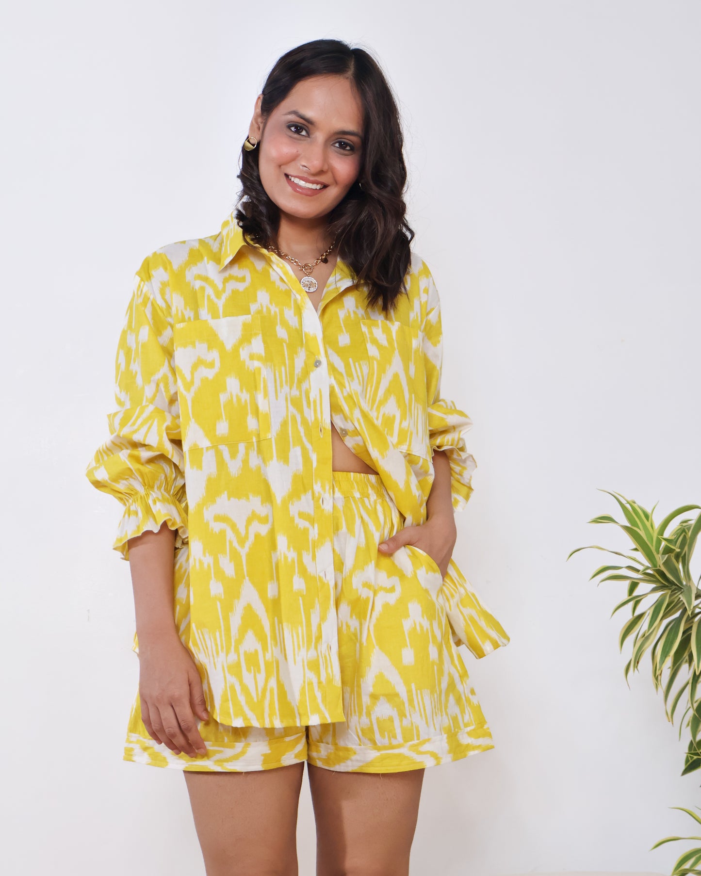 Lemonade Dream Ikat Cotton Co-ord set