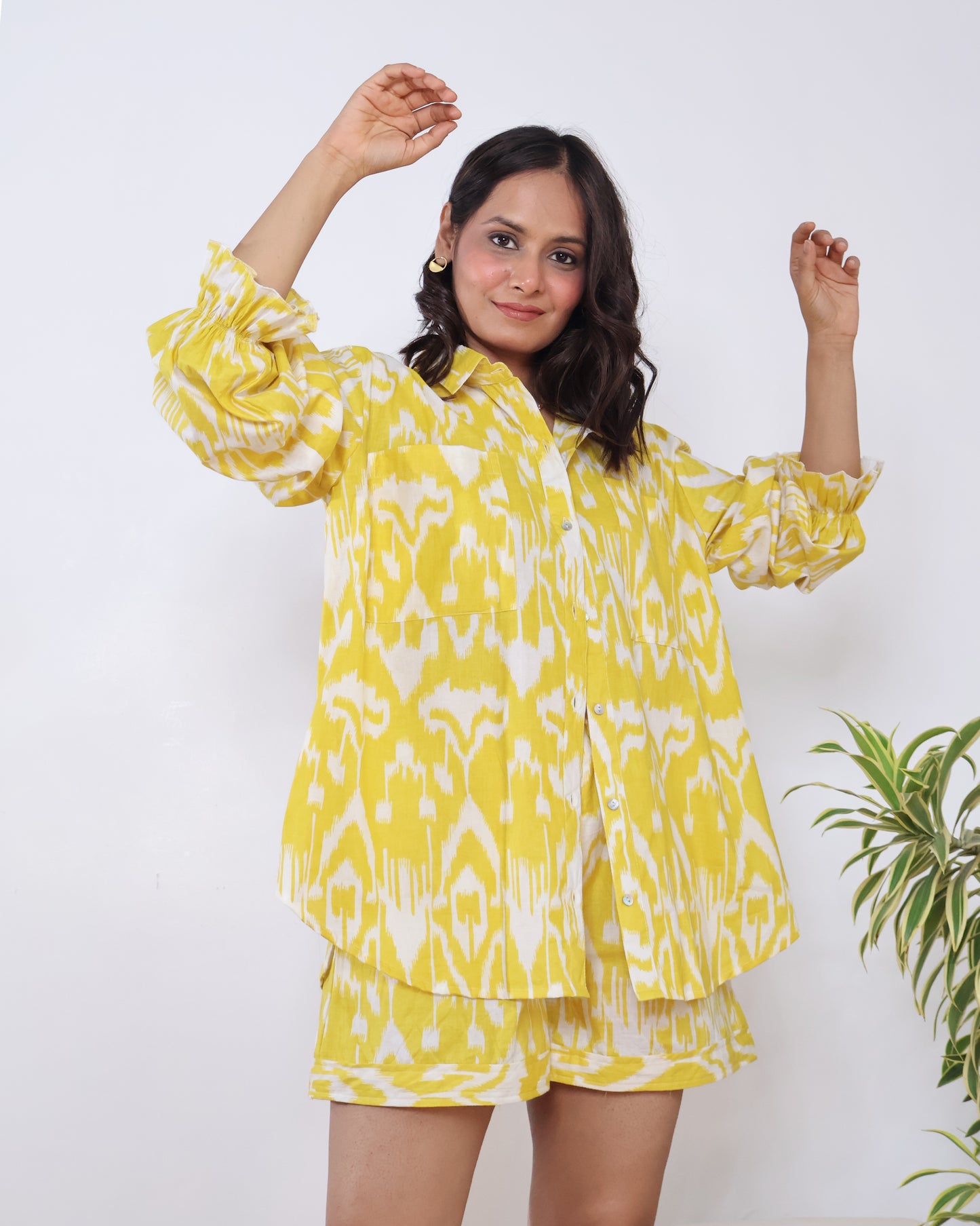 Lemonade Dream Ikat Cotton Co-ord set