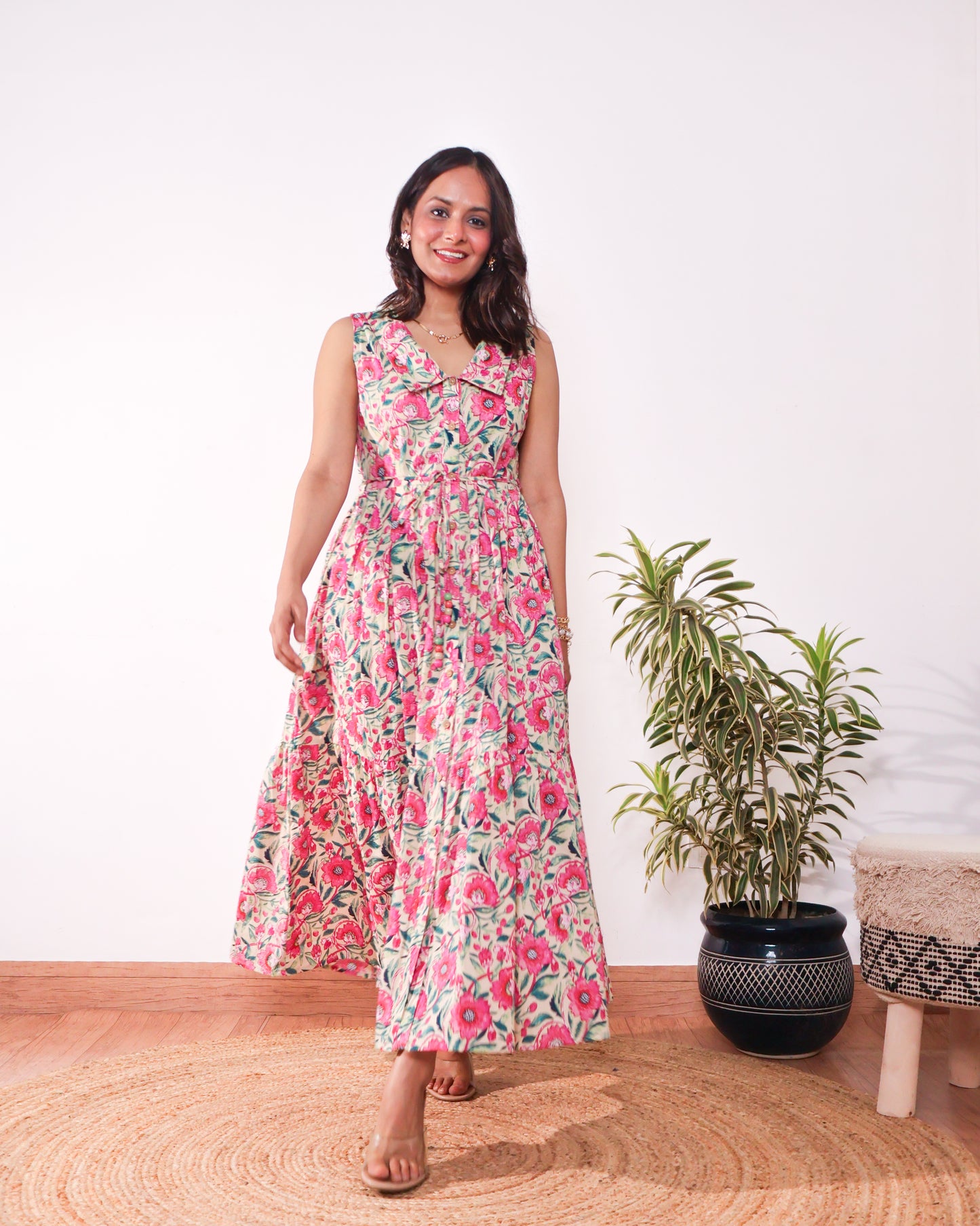 Rosemary Cotton Flared Maxi Dress