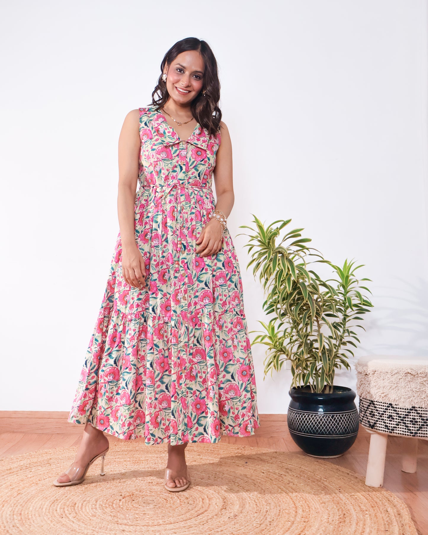 Rosemary Cotton Flared Maxi Dress