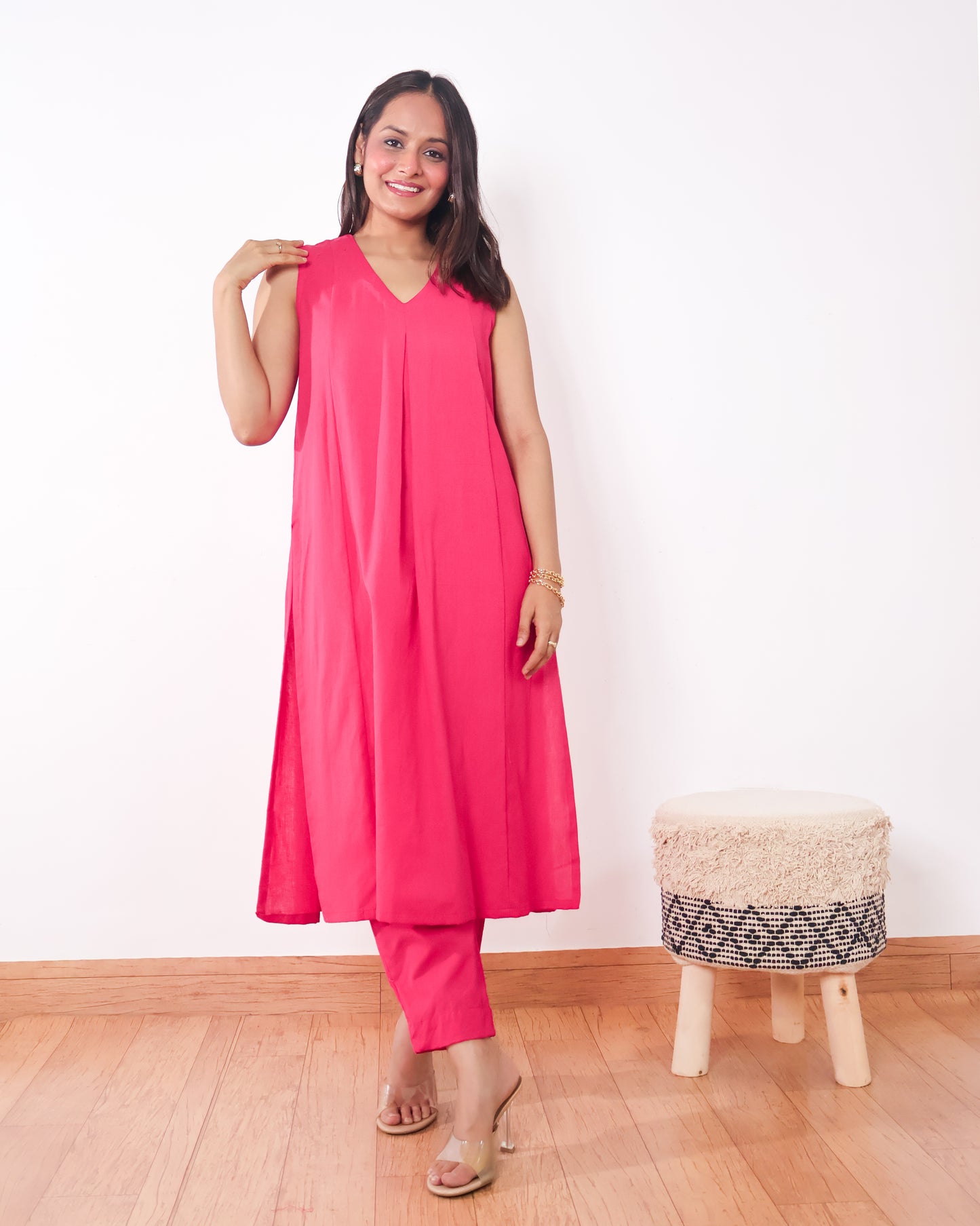 Gulabo long Cotton flex kurta set