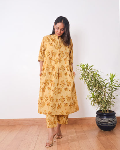 Savannah Sunburst Ajrakh Cotton Kurta Set