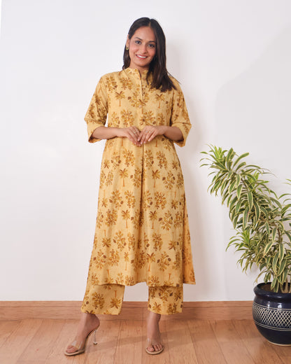 Savannah Sunburst Ajrakh Cotton Kurta Set