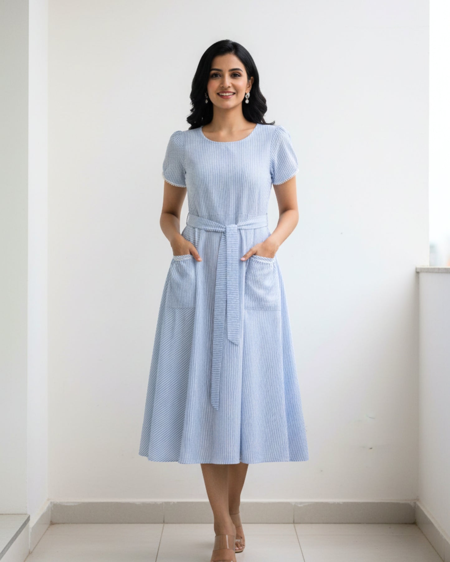 Skyler Fit and Flare Cotton Dress