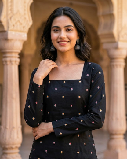 Nigel Black Corset Short kurti