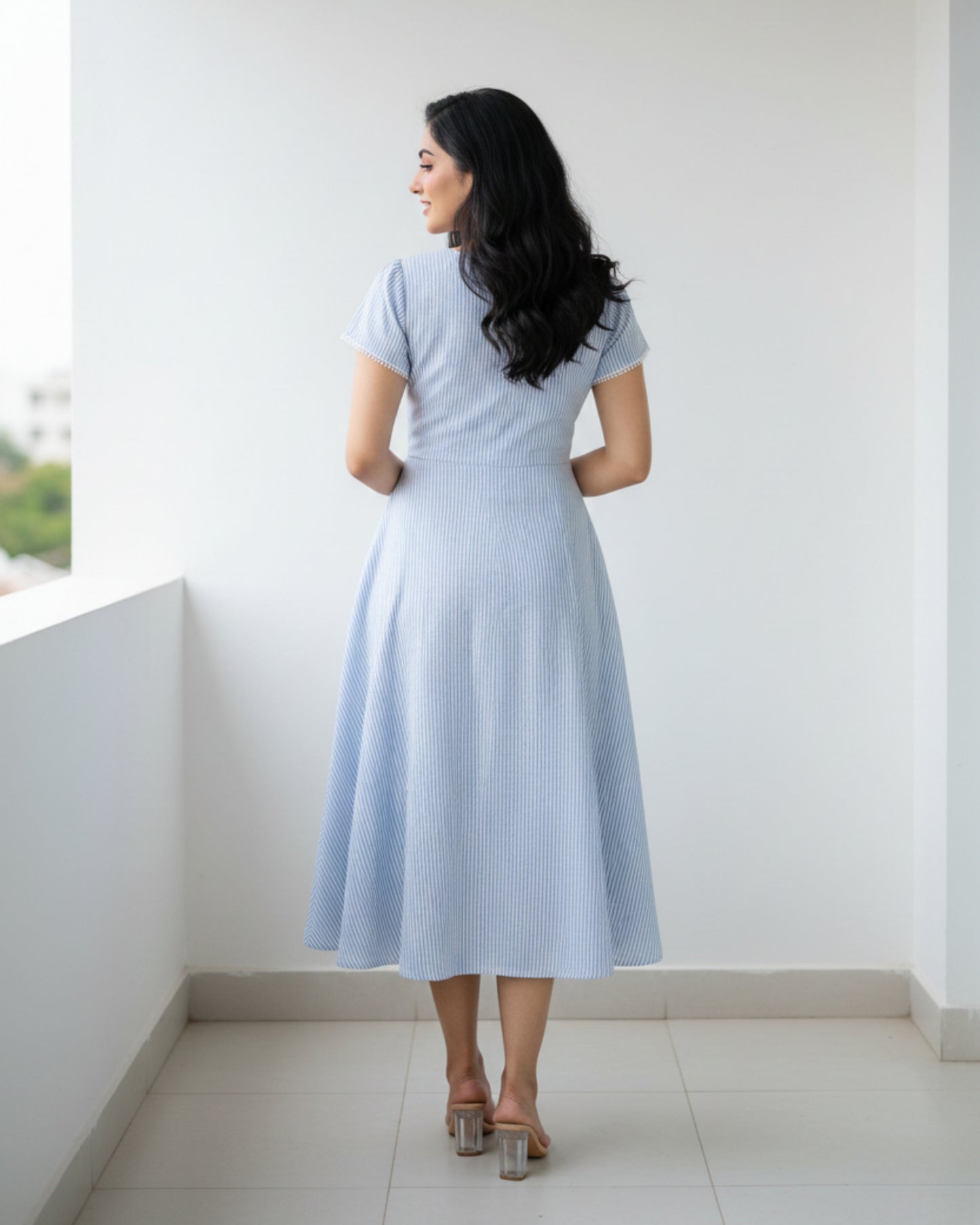 Skyler Fit and Flare Cotton Dress
