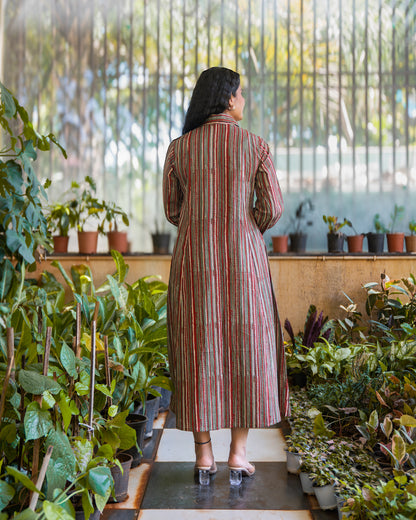 Ziva HandBlock Printed Shirt Dress