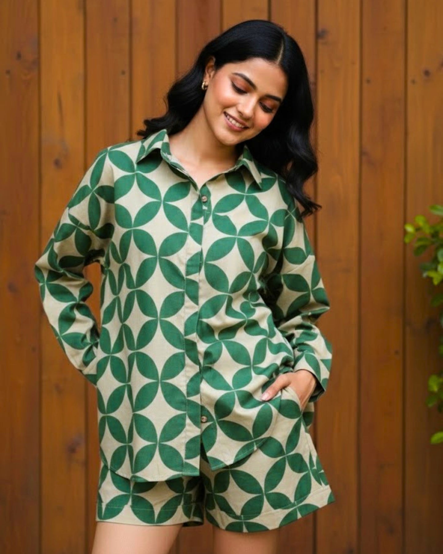 Blair Green Cotton Co-ord set