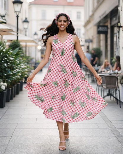 Ella Floral Cotton Maxi Dress