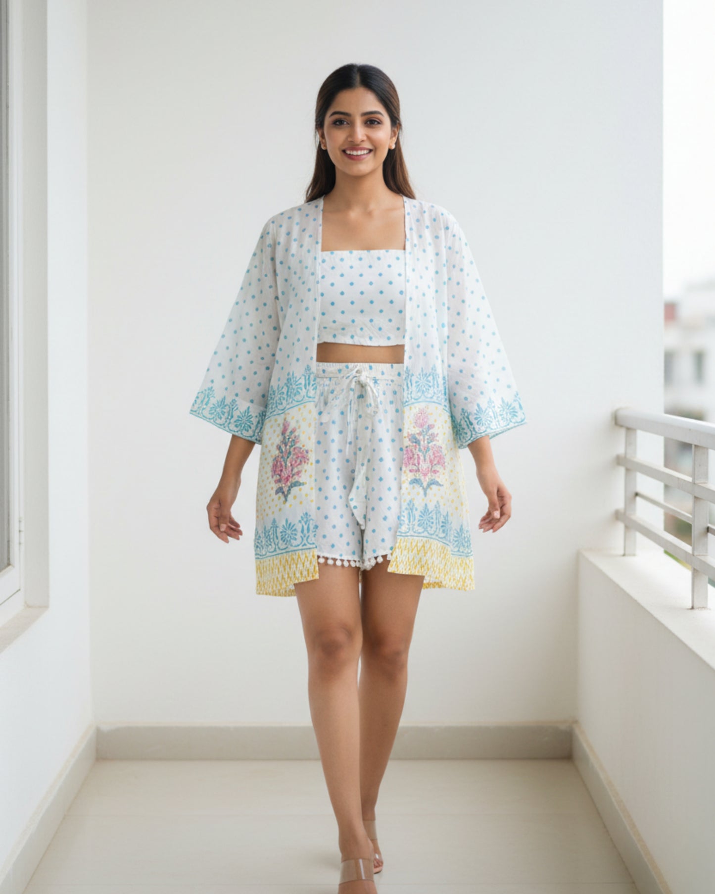 Cloud Short–Top–Shrug Set