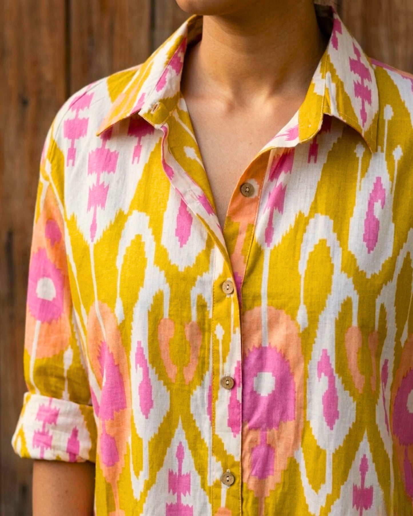 Bay Yellow Ikat Cotton Co-ord set