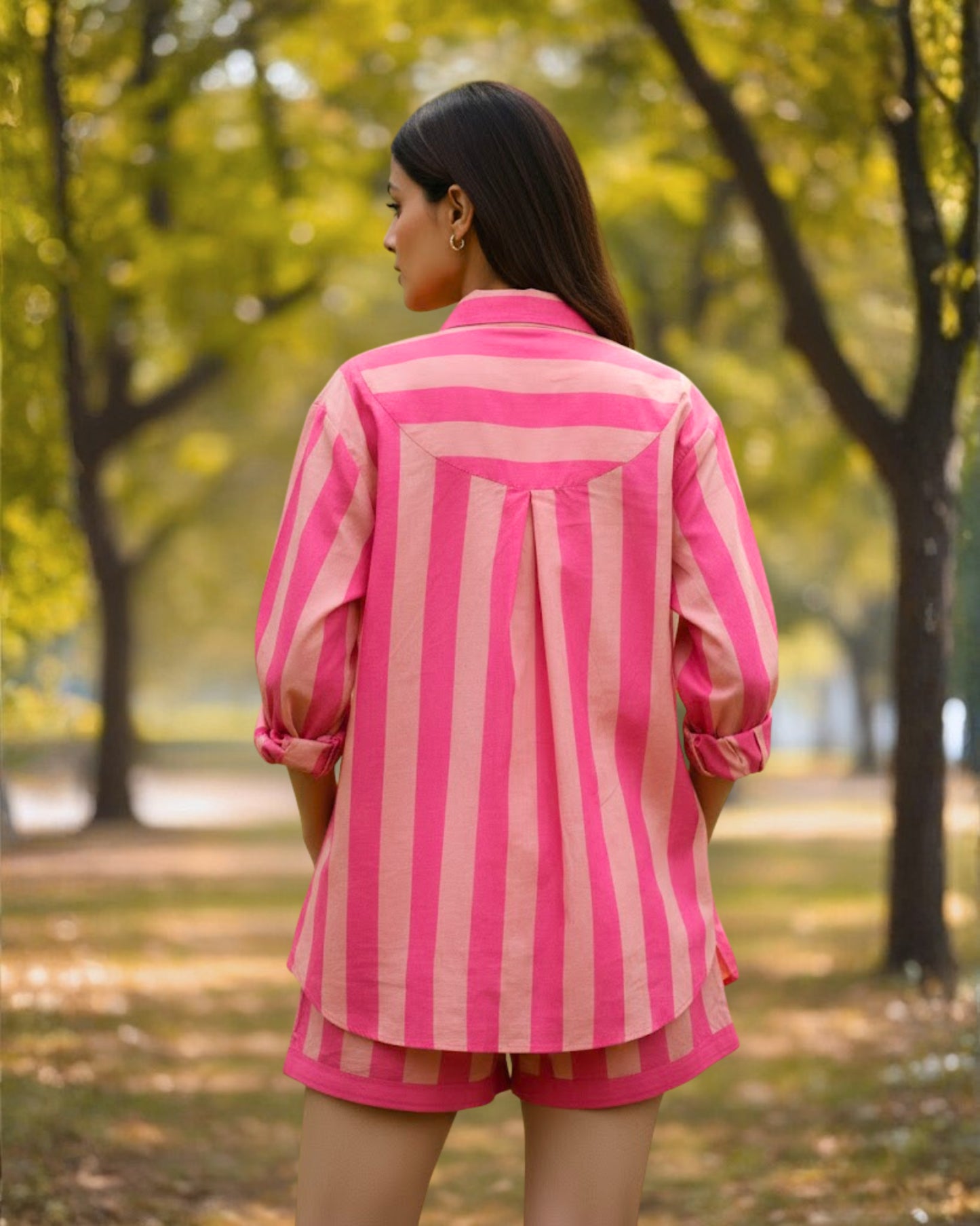 Ava Striped Cotton Co-ord set