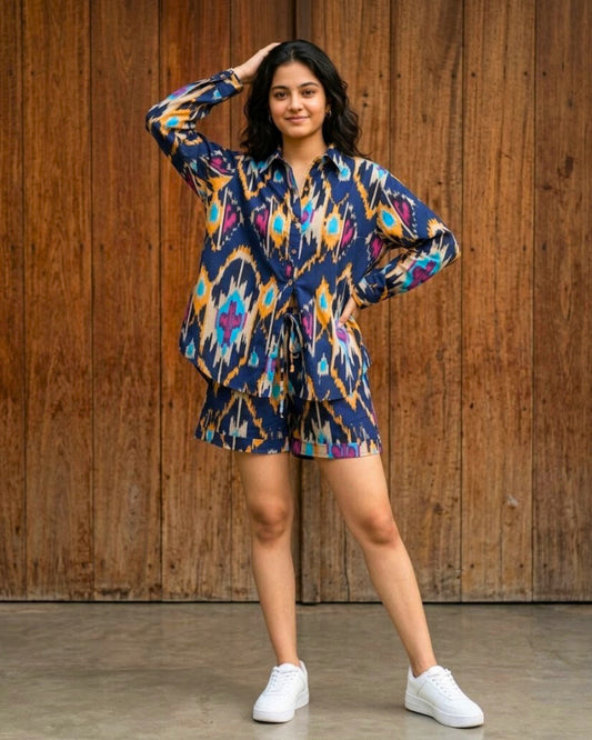 Liz Ikat Cotton Co-ord set