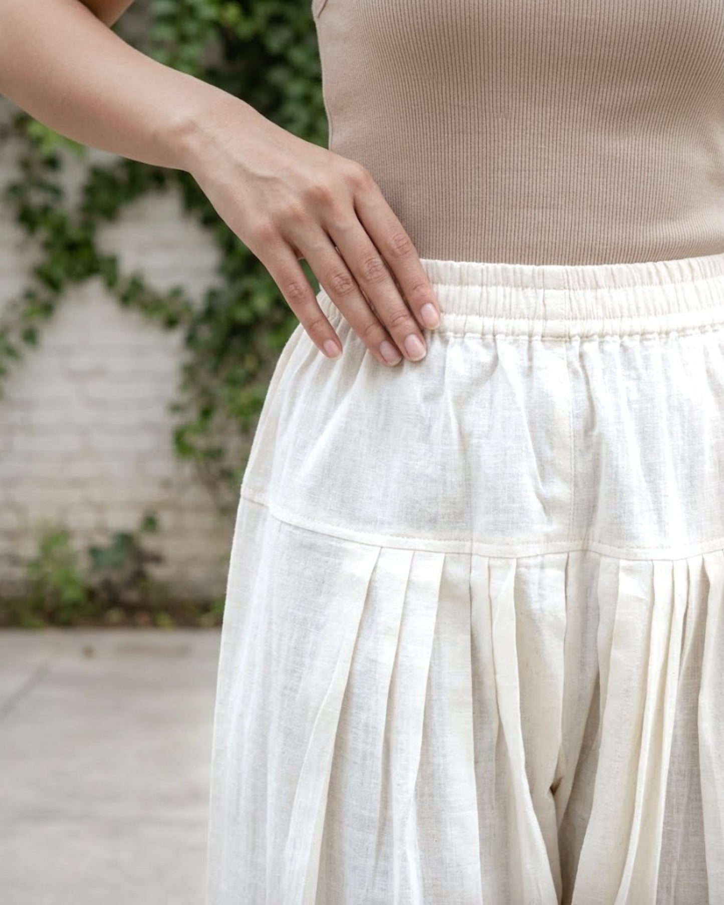 White Cotton Farsi Pants