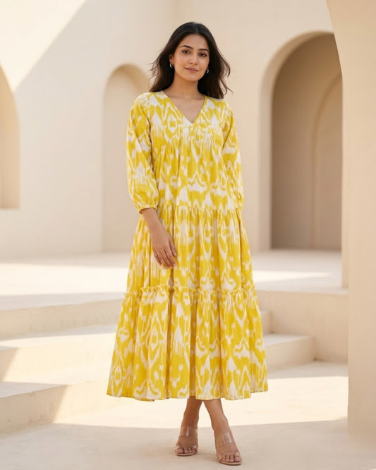 Lemonade Dream Ikat Maxi Dress