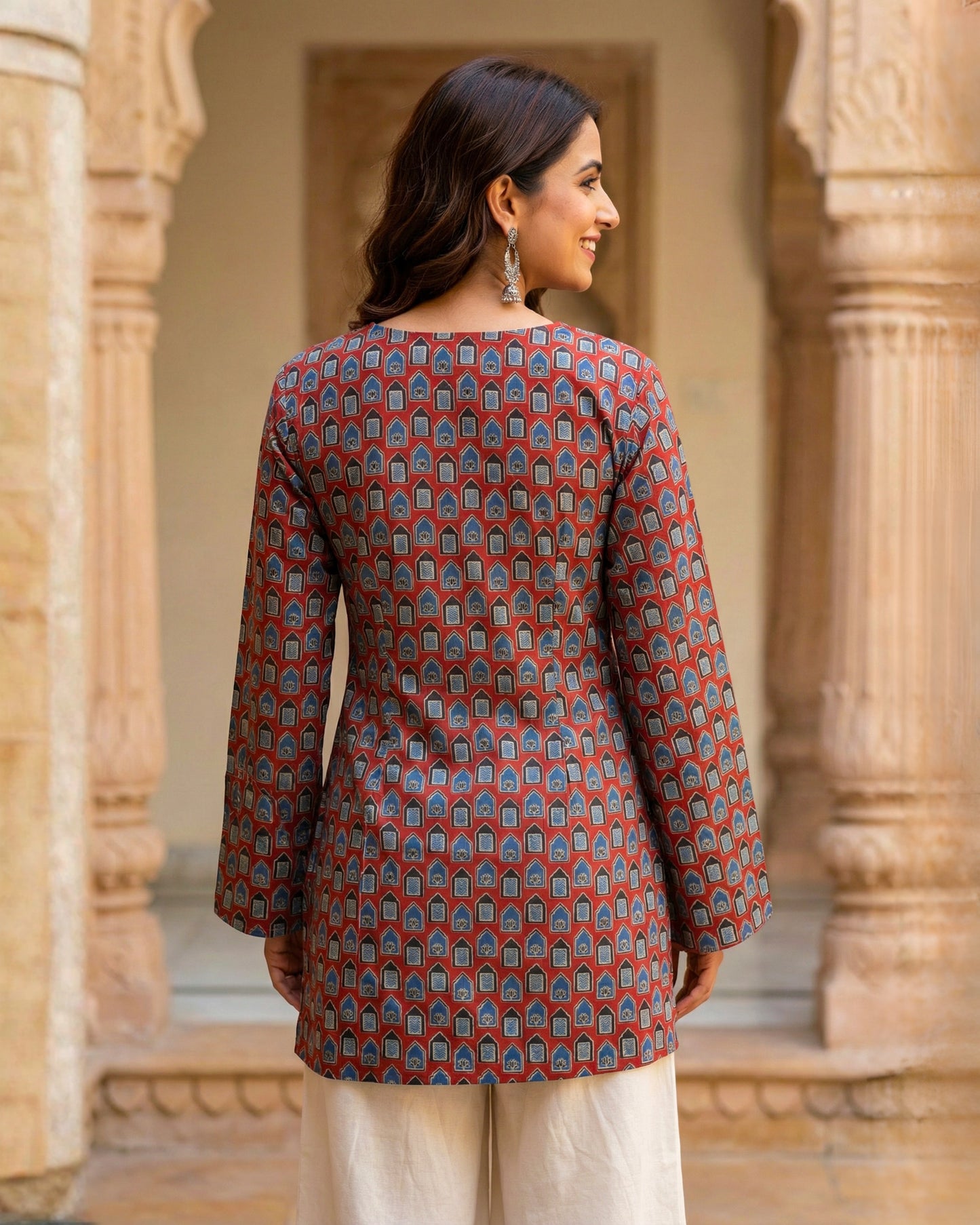 Myra Sleeved Short Kurti