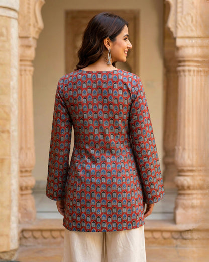 Myra Sleeved Short Kurti