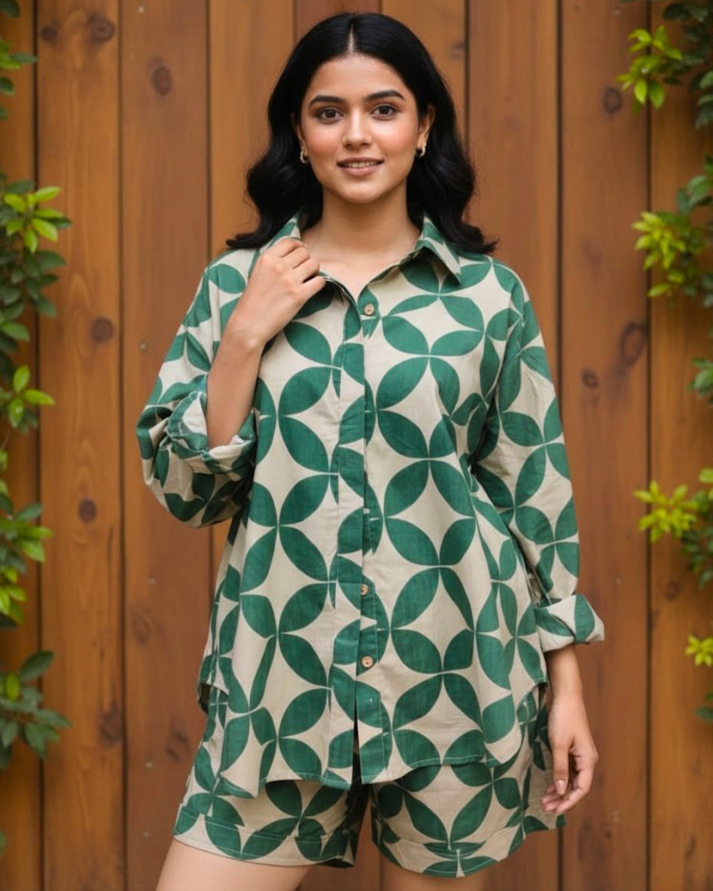 Blair Green Cotton Co-ord set