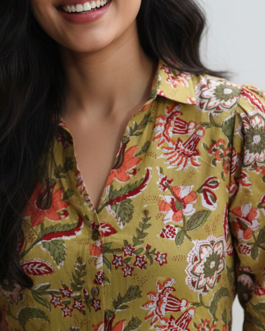 Marigold Shirt Dress