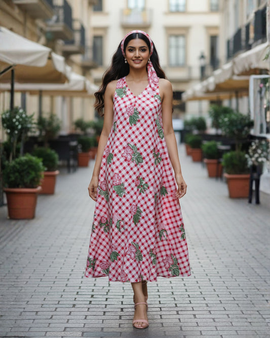 Ella Floral Cotton Maxi Dress