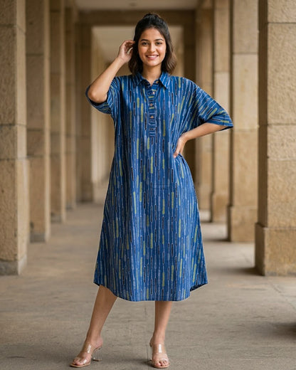 Skye Blue Shirt Dress