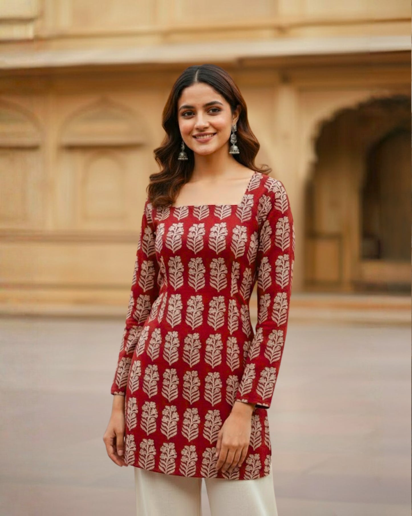 Durga HandBlock Print Corset Short Kurti