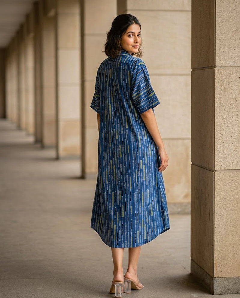 Skye Blue Shirt Dress
