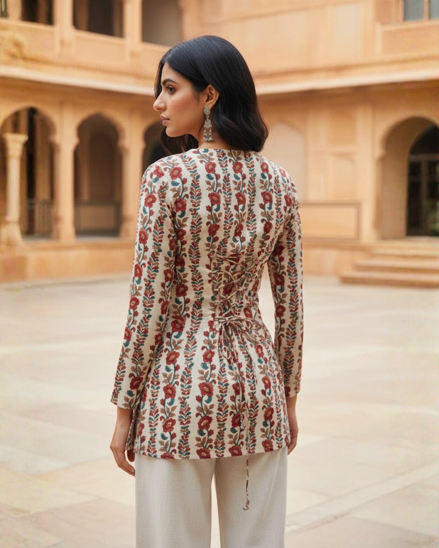 Ahana HandBlock Print Corset Short Kurti