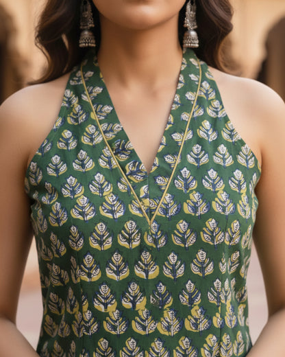 Meher HandBlock Jahota Print Short Kurti