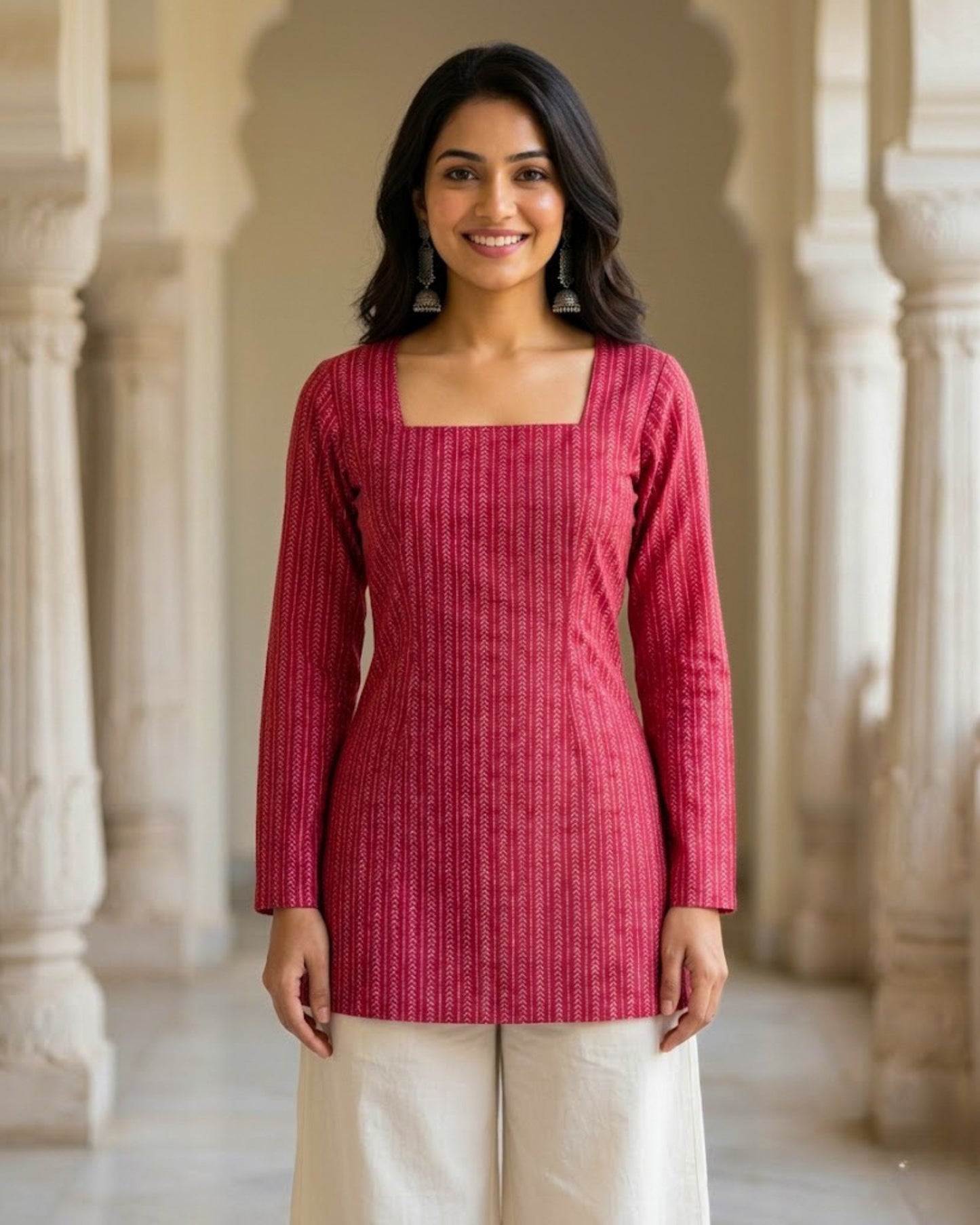 Raavya Pink Corset Back Kurti