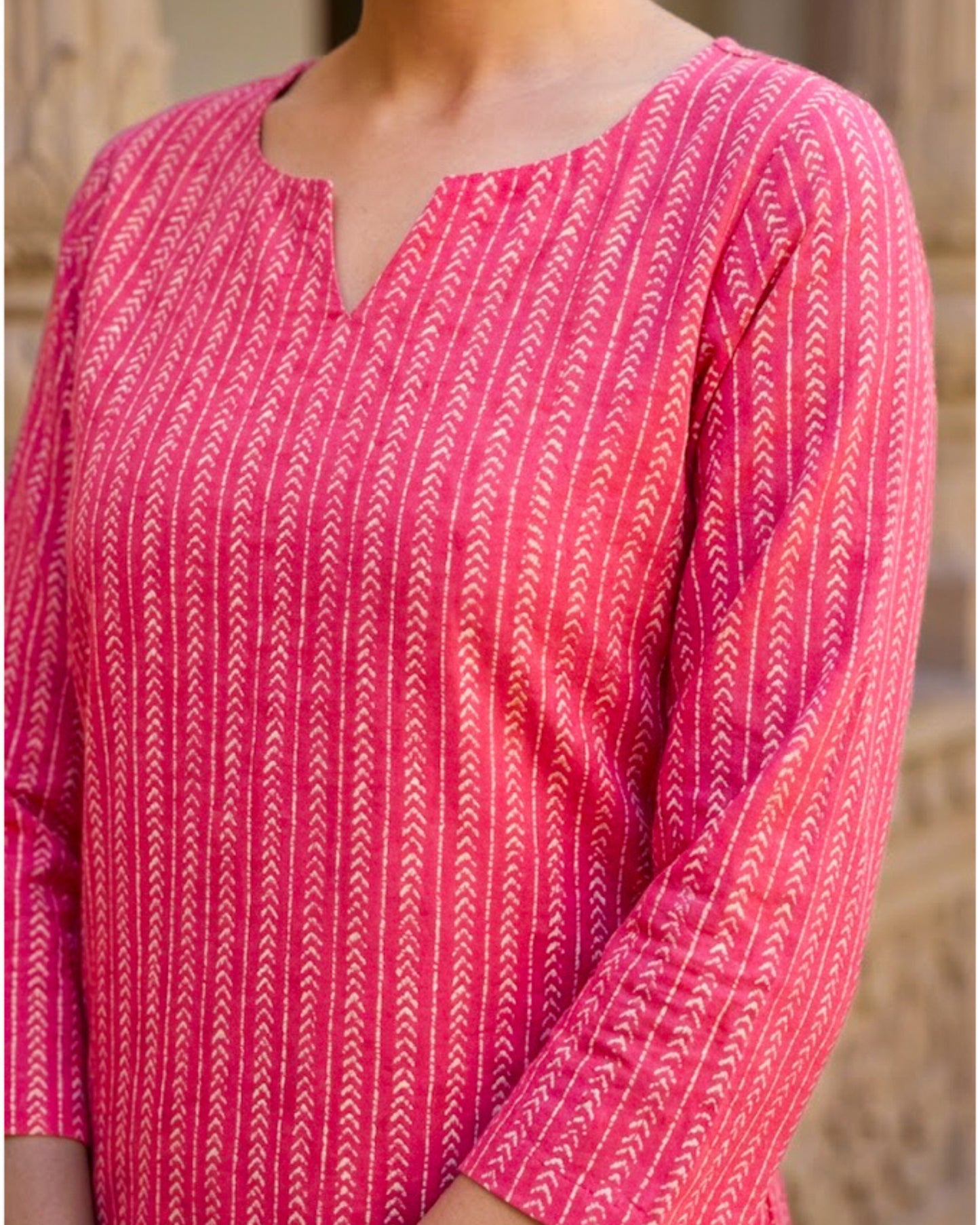 Raavya Red Printed Kurta