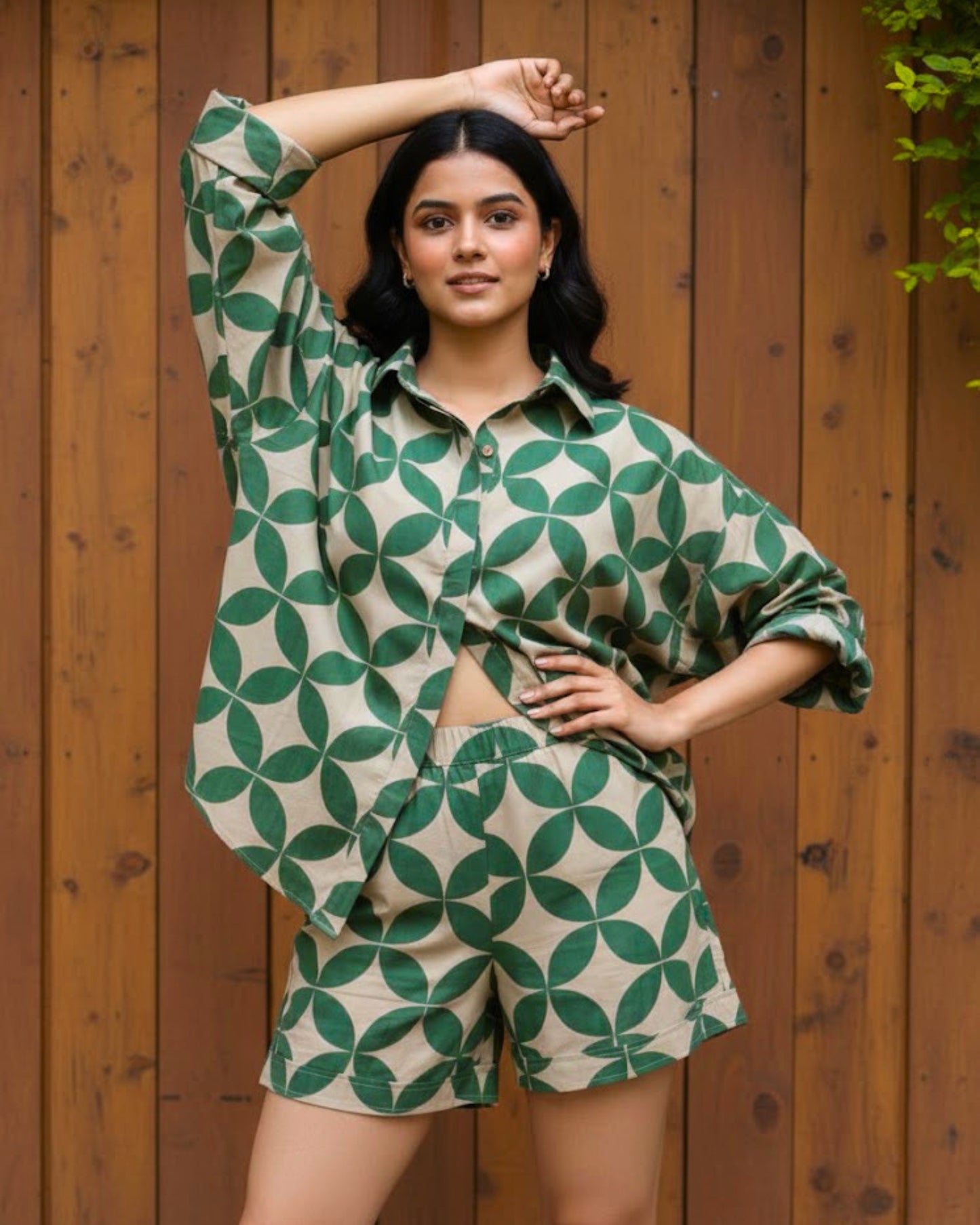 Blair Green Cotton Co-ord set