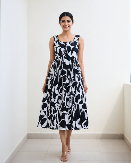 Zebra Printed Dress