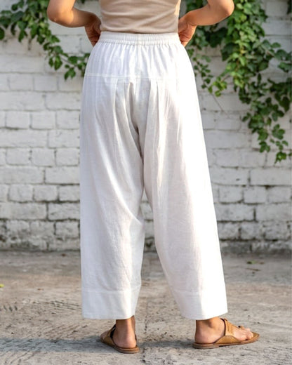 White Cotton Farsi Pants