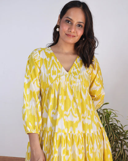 Lemonade Dream Ikat Maxi Dress