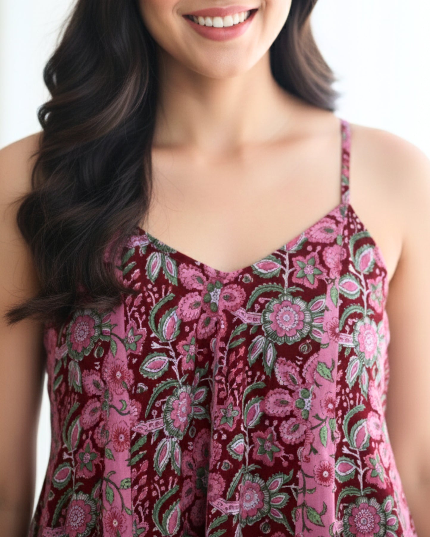 Pink Horizon Flared Midi Dress