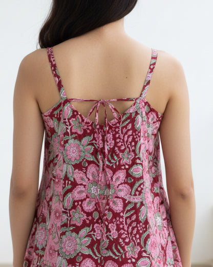 Pink Horizon Flared Midi Dress