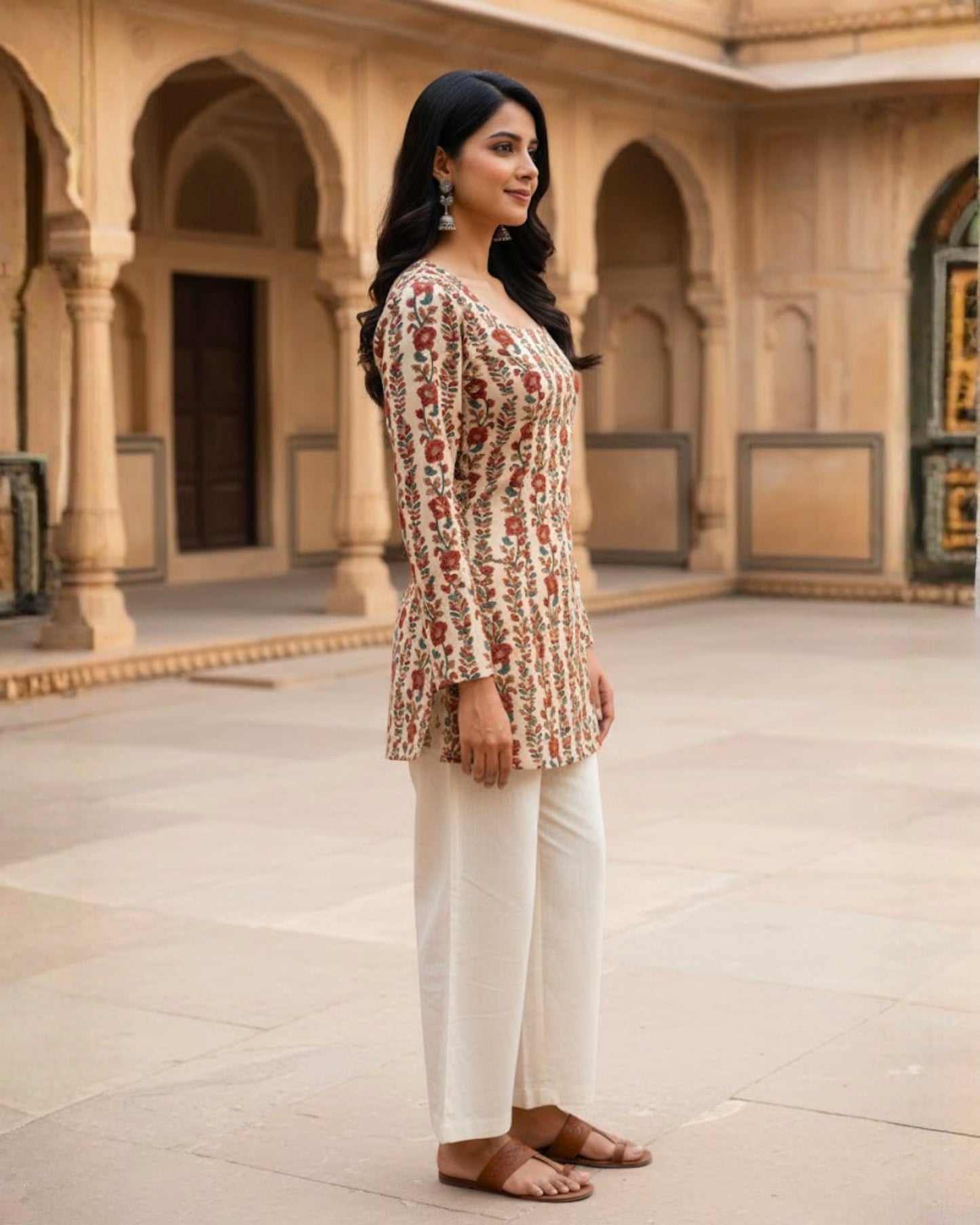 Ahana HandBlock Print Corset Short Kurti