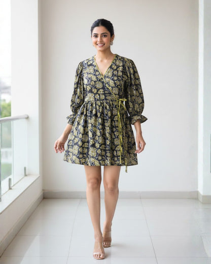 Phool Patti Printed Wrap Dress