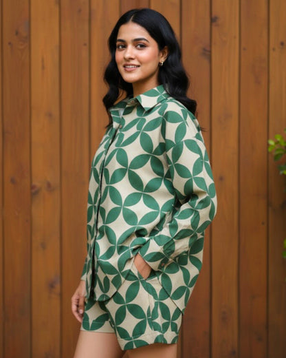 Blair Green Cotton Co-ord set