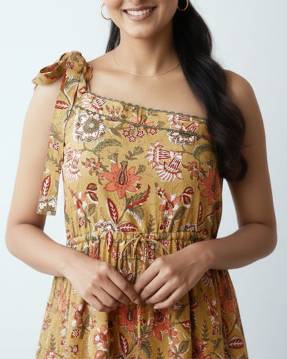 Marigold One-Shoulder Dress