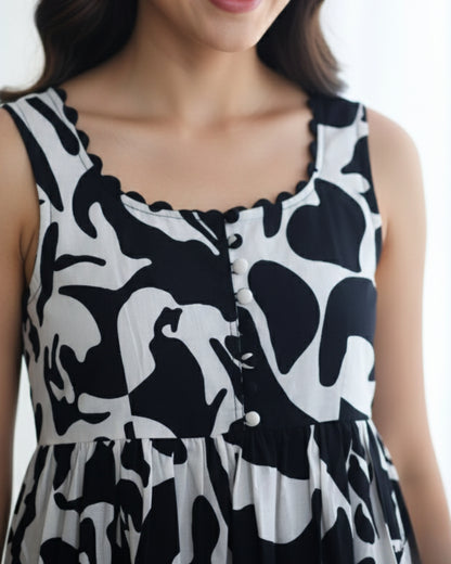 Zebra Printed Dress