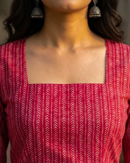 Raavya Pink Corset Back Kurti