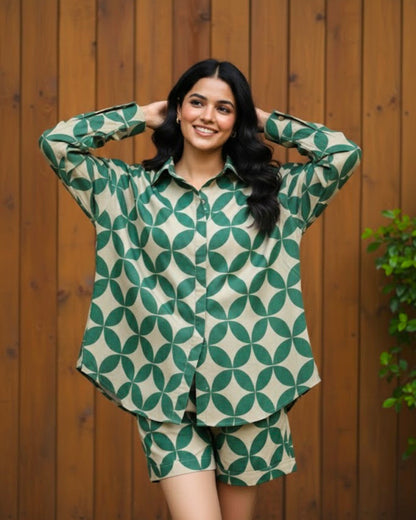 Blair Green Cotton Co-ord set