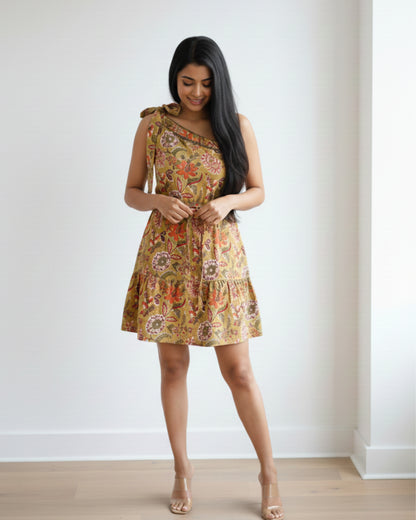 Marigold One-Shoulder Dress