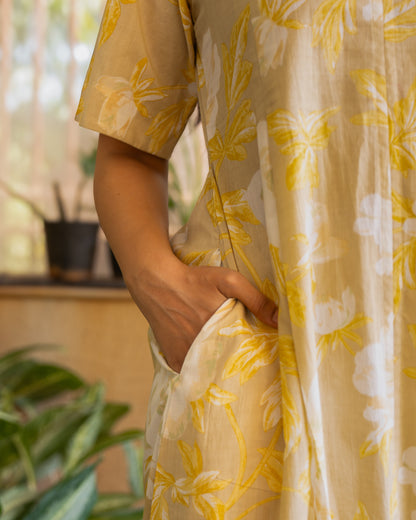 Madhubala A-line Midi Cotton Dress