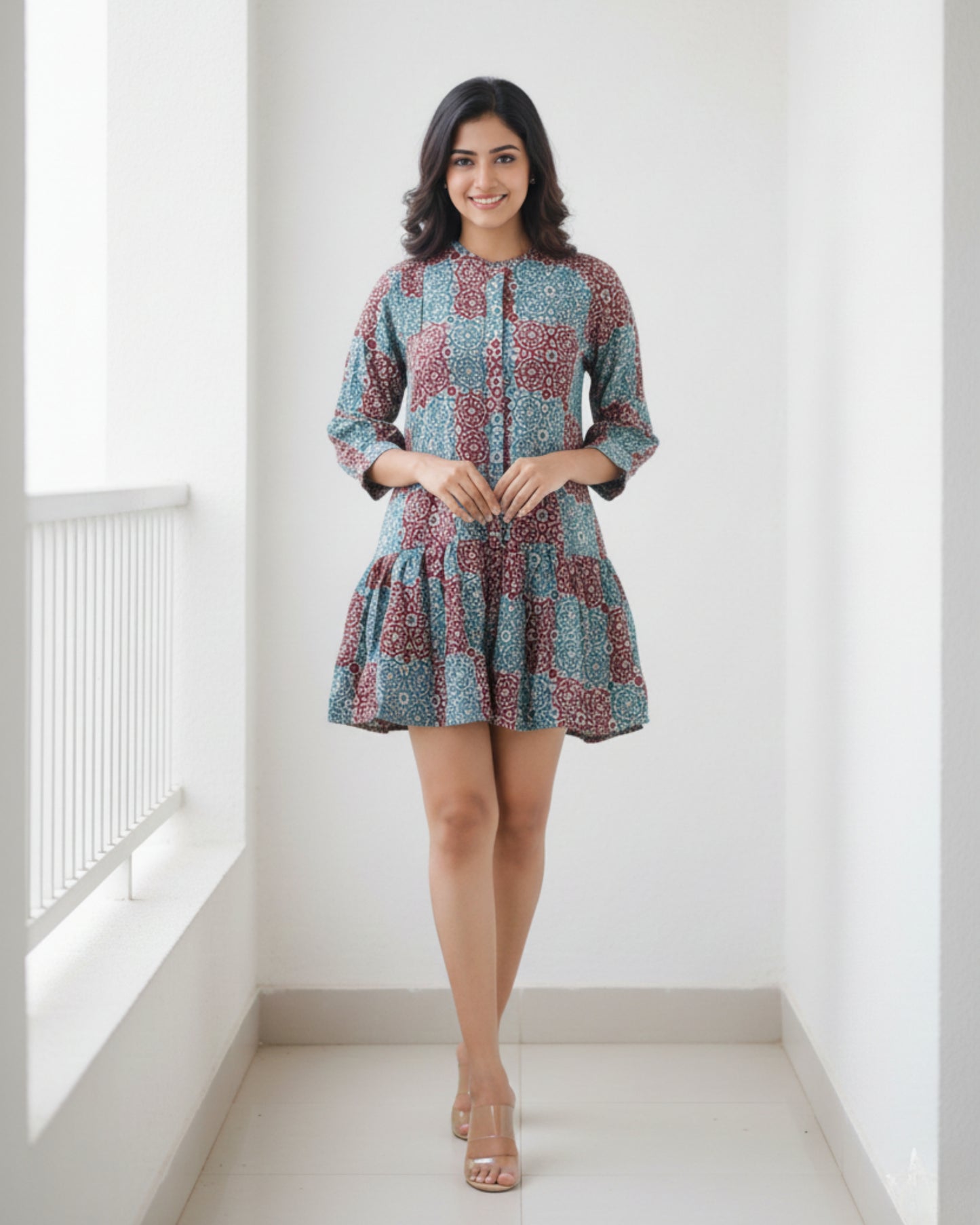 Mandala Short Tiered Dress